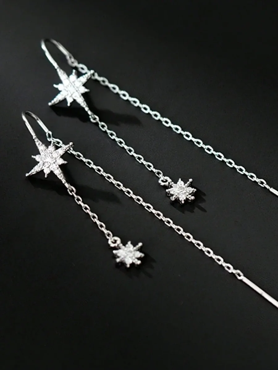 Orecchini pendenti stelline Ag 925 - immagine 4