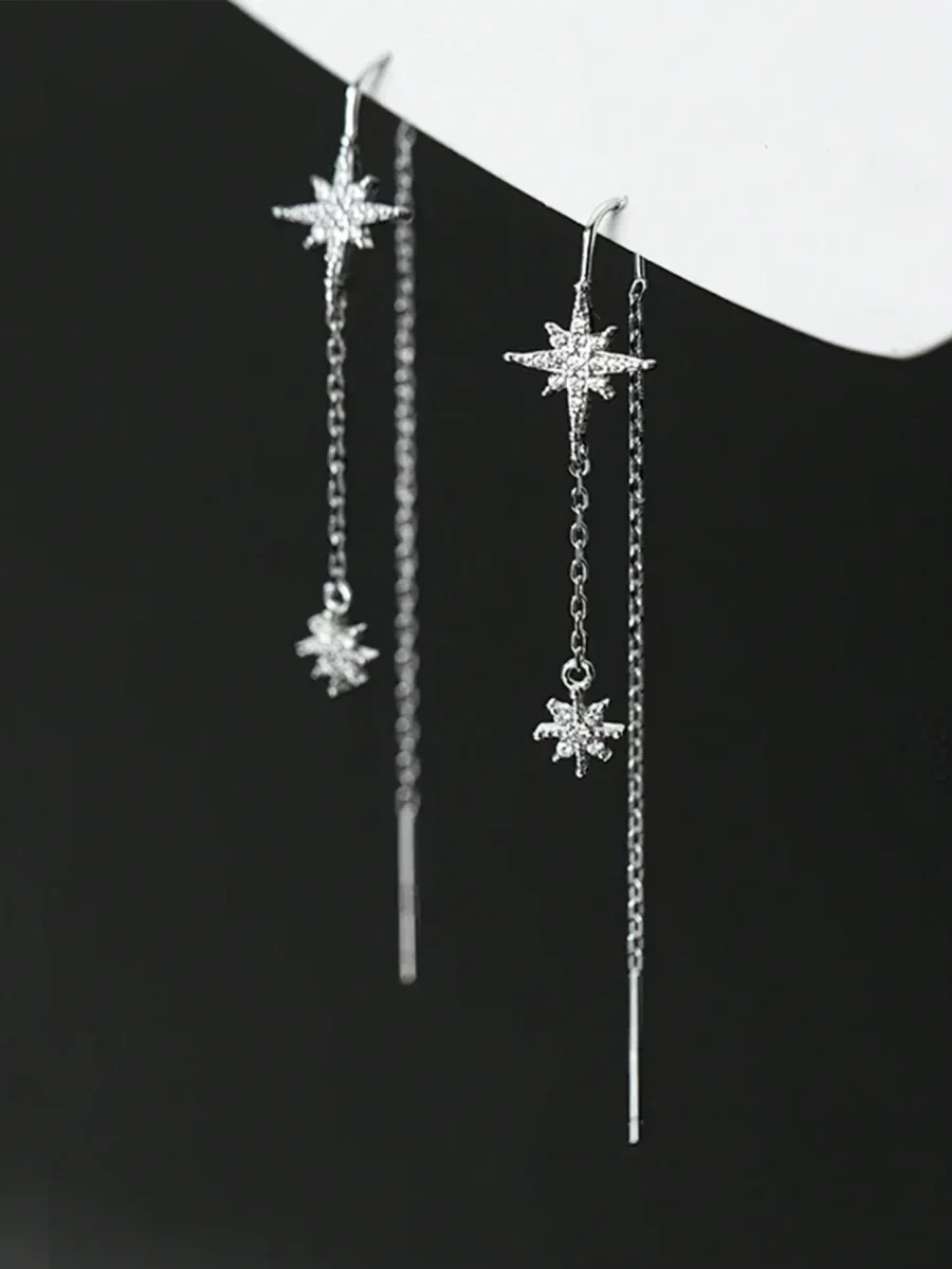 Orecchini pendenti stelline Ag 925 - immagine 2