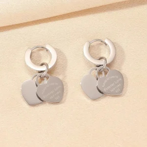 Orecchini In Acciaio Inossidabile a Cuore