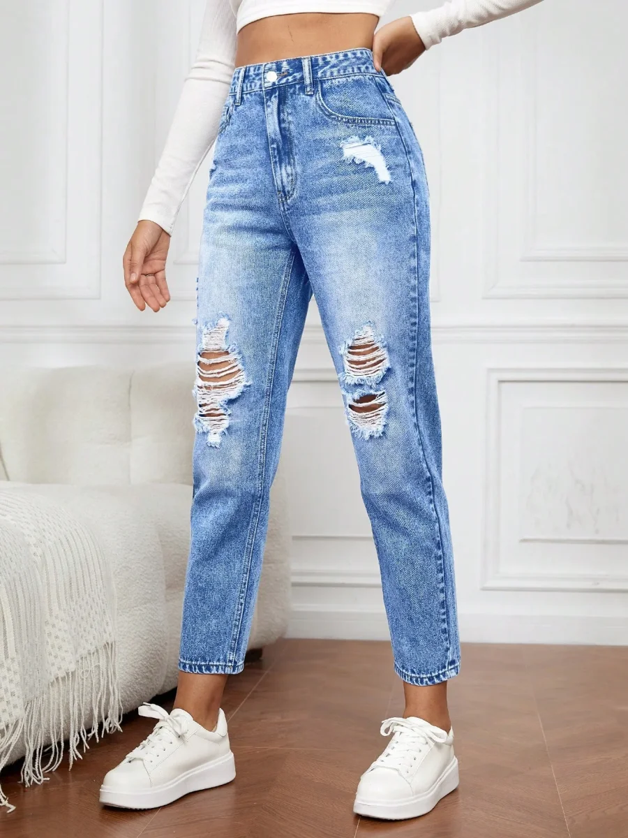 Jeans strappati mom fit - immagine 6