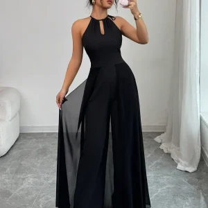 tuta chiffon gamba larga