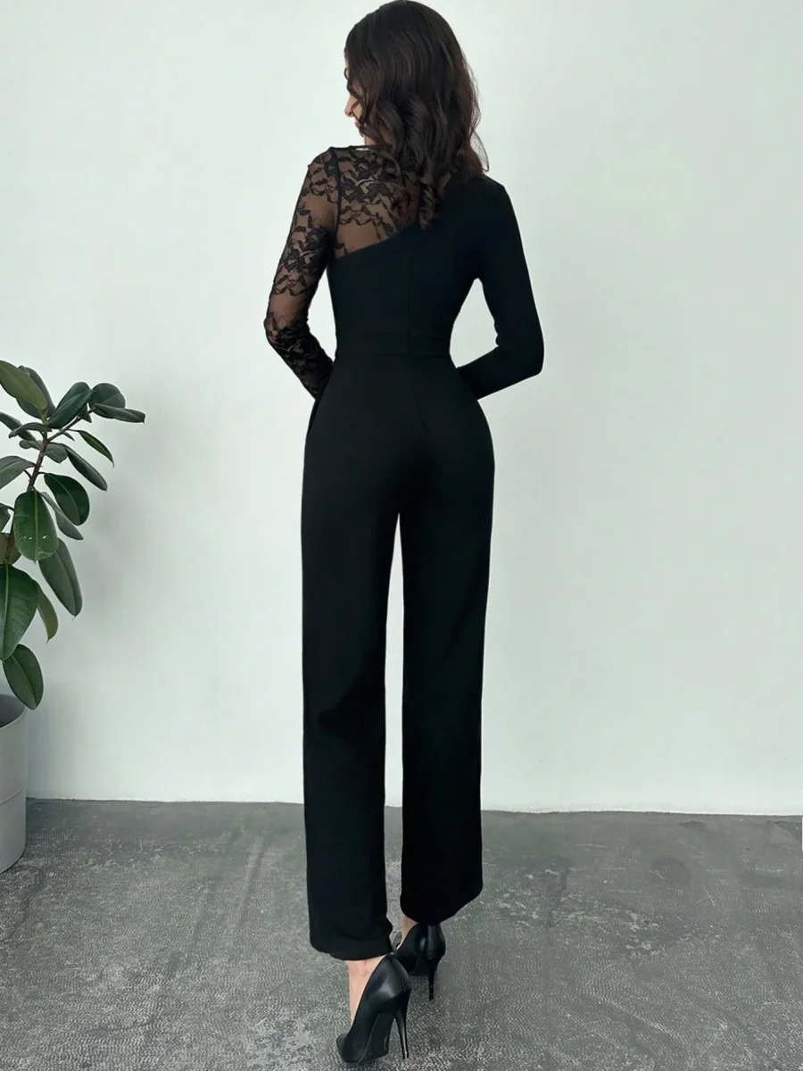 Tuta inserti in pizzo, maniche lunghe - immagine 5