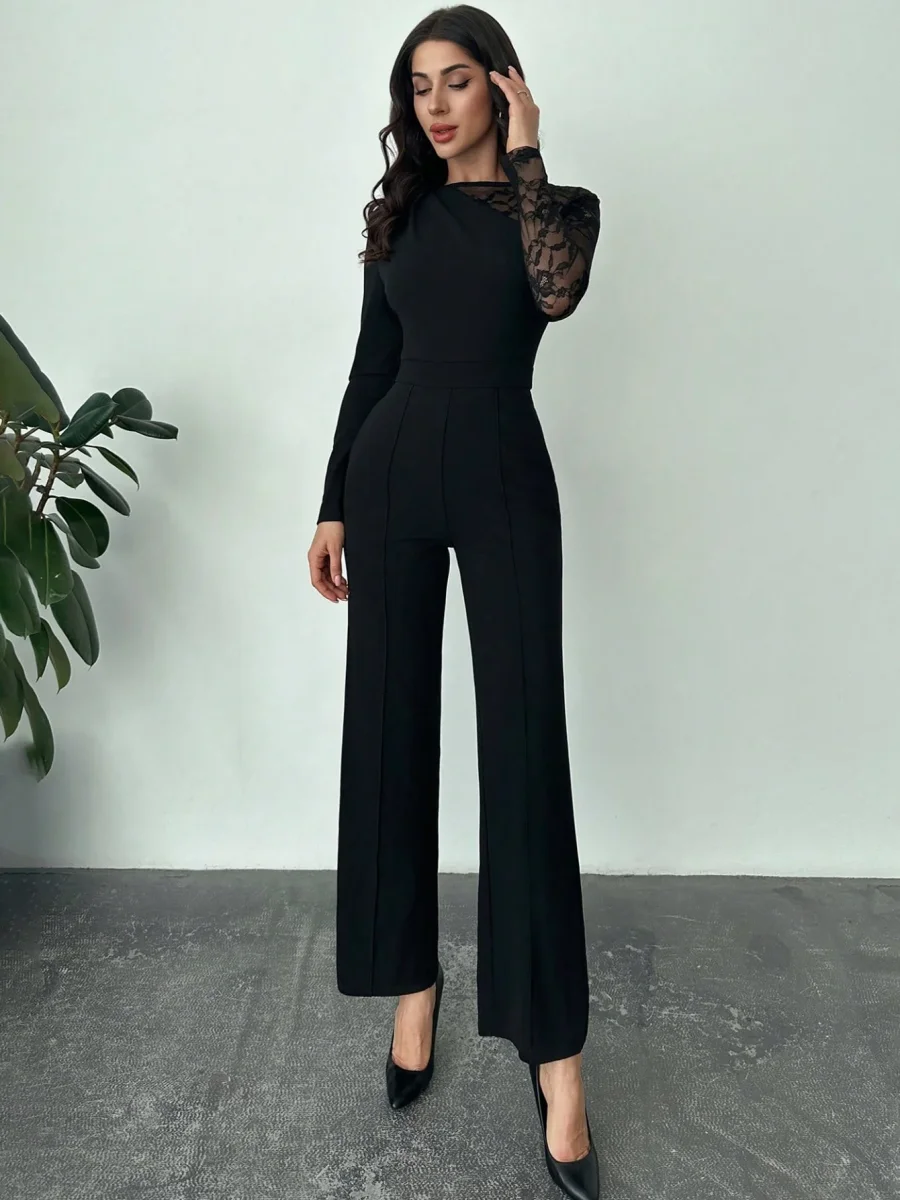 Tuta inserti in pizzo, maniche lunghe - immagine 6