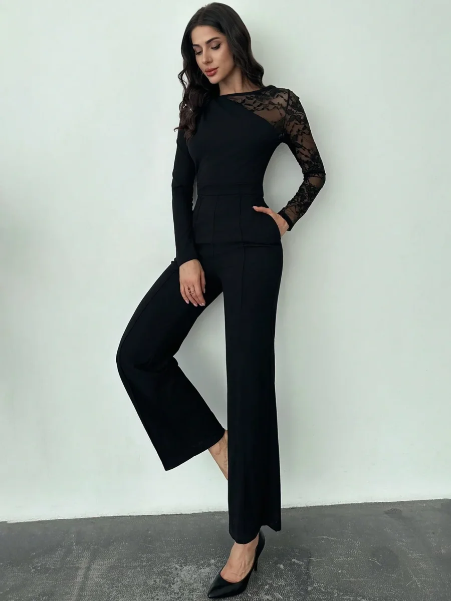 Tuta inserti in pizzo, maniche lunghe - immagine 7