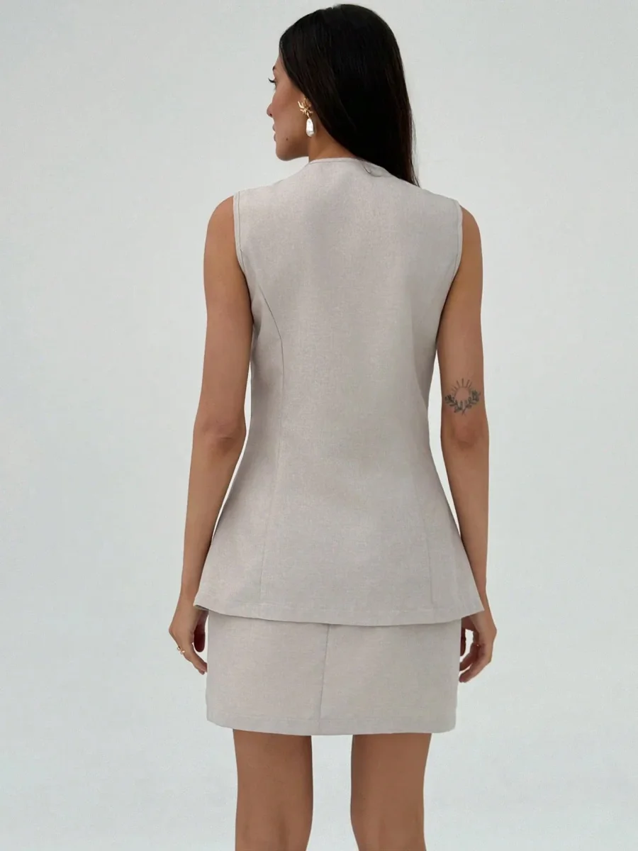 Completo Top bottoni dorati e gonna - immagine 7