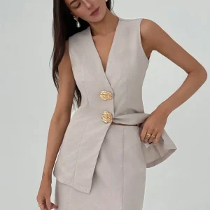 Completo Top bottoni dorati e gonna