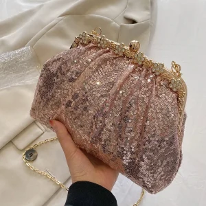 Borsa clutch elegante con paillettes