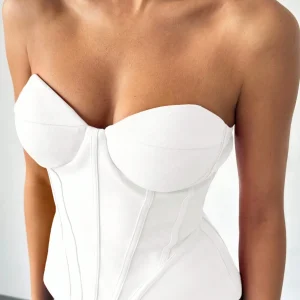 Top bustino senza spalline