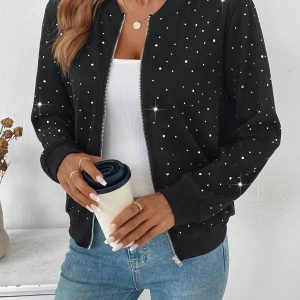 Giacca casual elegante con strass