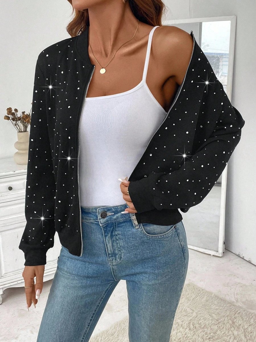 Giacca casual elegante con strass - immagine 5