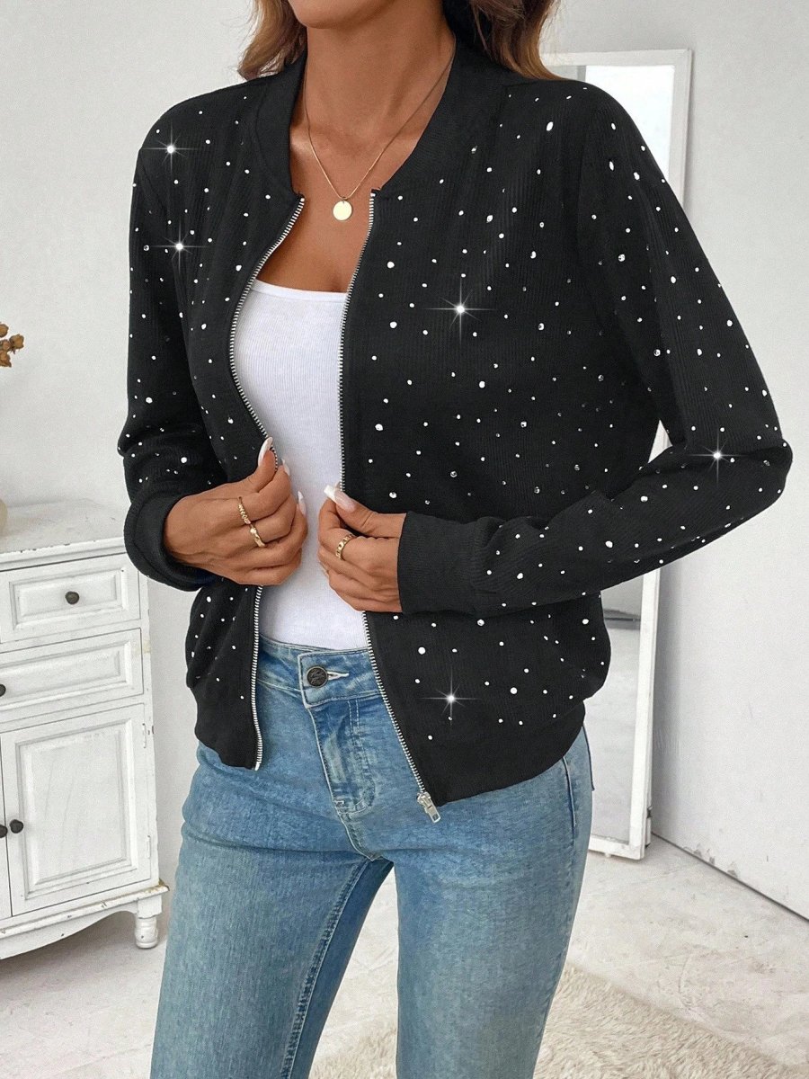 Giacca casual elegante con strass - immagine 6