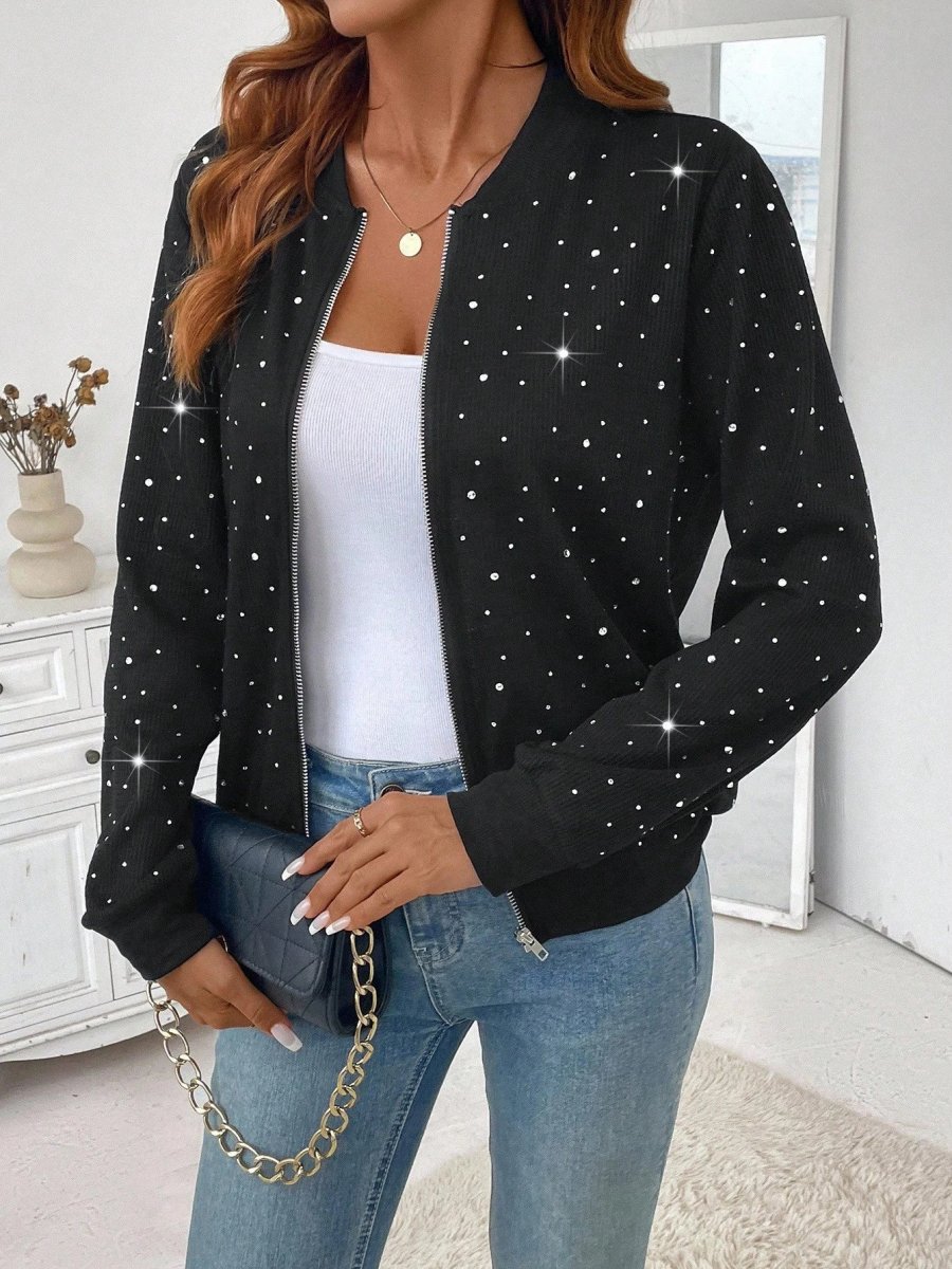 Giacca casual elegante con strass - immagine 7