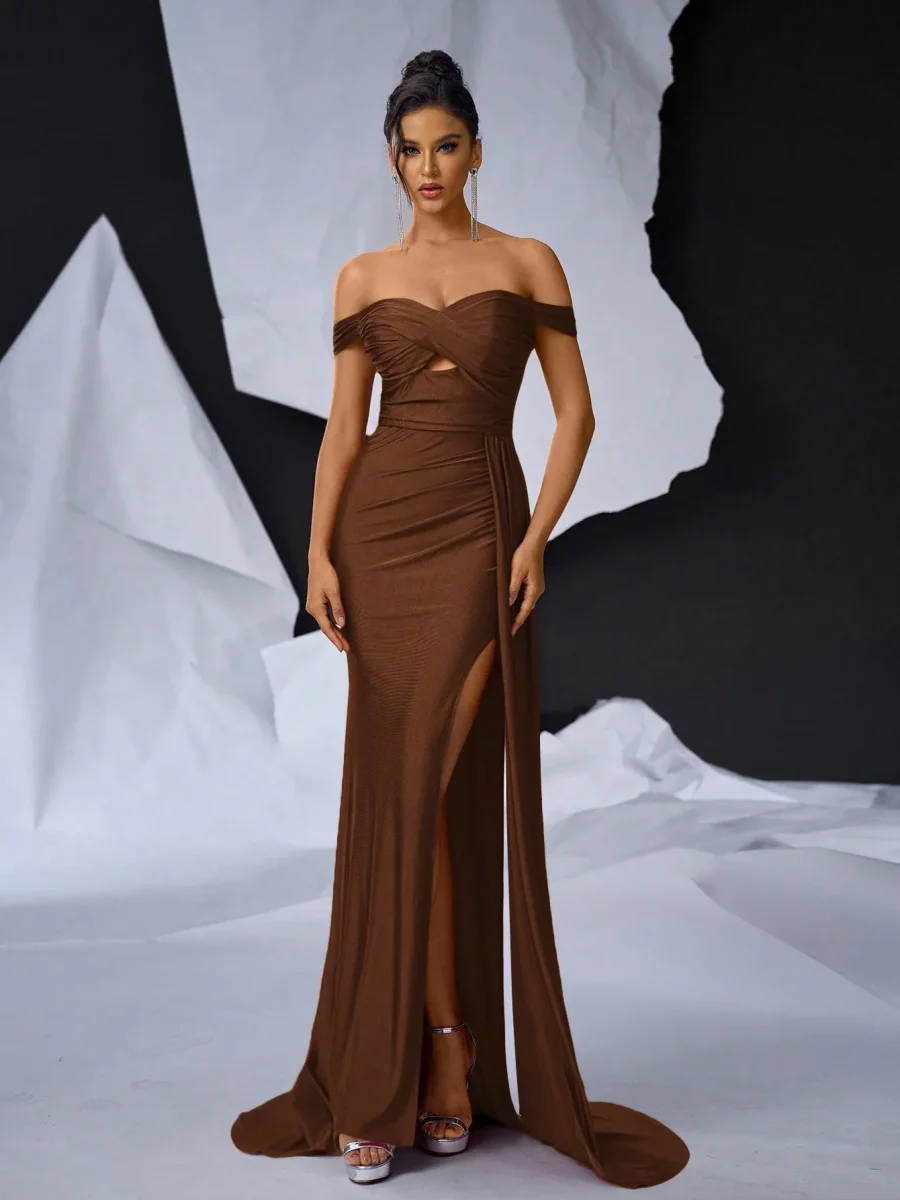 Abito elegante con spacco e coda a sirena - immagine 6