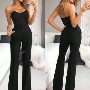 Pantaloni eleganti a vita alta a zampa