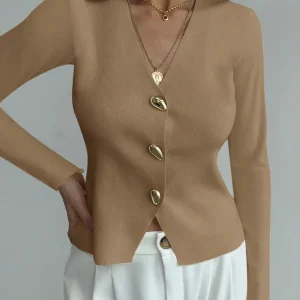 Cardigan corto bottoni dorati