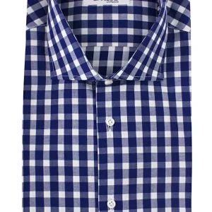 Camicia Uomo Regular fantasia quadri larghi elasticizzata