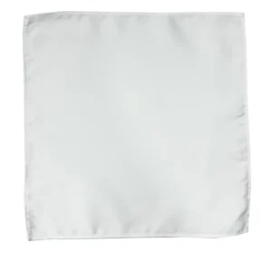 Pochette uomo tinta unita bianca con bordino elegante casual per cerimonie