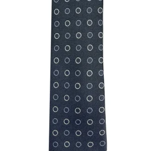 Cravatta uomo extra slim 5cm da cerimonia elegante grigia fantasia pois  casual