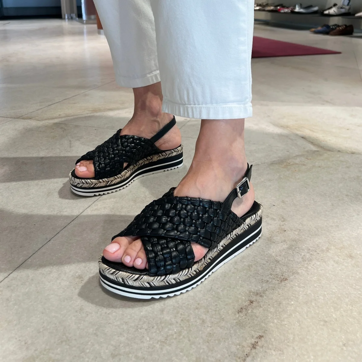 PONS QUINTANA - Sandali Zeppa - MILAN 11528 - Nero - immagine 7