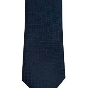 Cavatta uomo Blu 8cm da cerimonia elegante tinta unita effetto diamantato micro