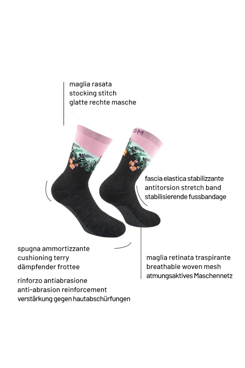 Reactive Blossom 6000 | Flourish and inspire. Calzini tecnici in cotone biologico pettinato - immagine 3