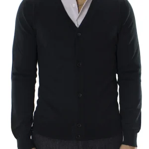 Cardigan uomo in lana merinos extra slim fit made in Italy 5 bottoni