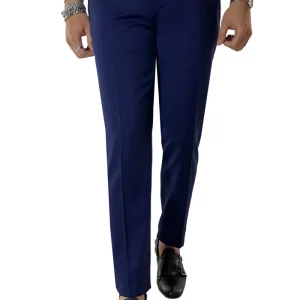 Pantalone uomo royal blu tasca america in fresco lana 100% Vitale Barberis Canonico