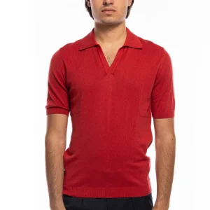 Polo da uomo Mezza manica in cotone 100% leggermente elastica Made in Italy