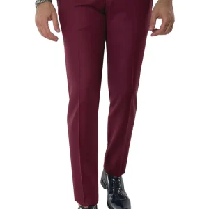 Pantalone uomo bordeaux tasca america in fresco lana 100% Vitale Barberis Canonico