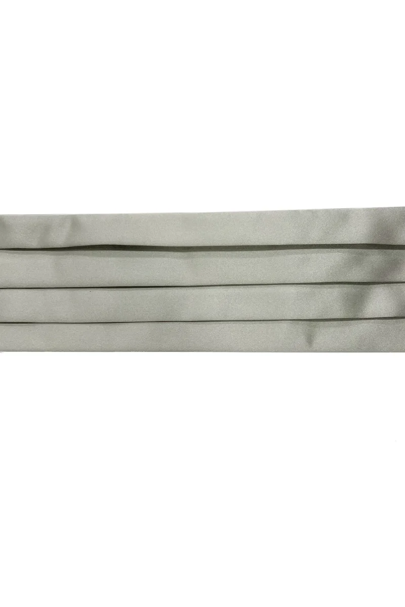 Fascia smoking da uomo raso effetto seta compresa di papillon tinta unita effetto lucido elegante - immagine 4