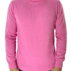 Maglione uomo Collo Alto fragola in misto cashmere slim fit made in italy