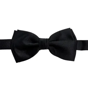 Papillon uomo raso effetto seta tinta unita