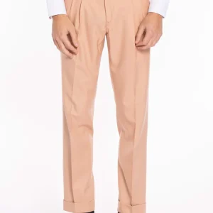 Pantalone uomo pesca chiusura prolungata doppia pinces in fresco lana super 140’s Holland & Sherry