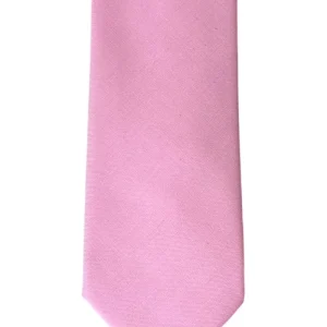 Cravatta uomo rosa tinta unita 8cm da cerimonia elegante fresco lana super 120’s