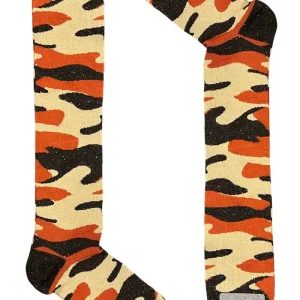 Calzini uomo lunghi in cotone e seta fantasia camouflage multicolor made in italy