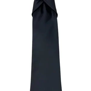 Plastron uomo Blu 10cm da sposo elegante tinta unita 100% seta con incrocio al nodo