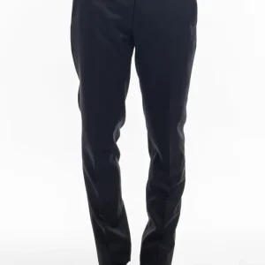 Pantalone uomo nero tasca america in fresco lana super 130’s Vitale Barberis Canonico