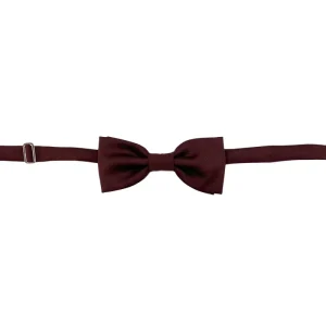 Papillon uomo bordeaux fatto a mano in fresco lana super 130’s tinta unita con gancio in acciaio regolabile