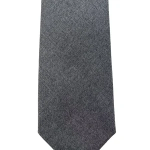 Cravatta uomo 9cm grigio medio  80% Lana 20% Cashmere