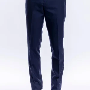 Pantalone uomo blu scuro tasca america in fresco lana super 160’s Vitale Barberis Canonico