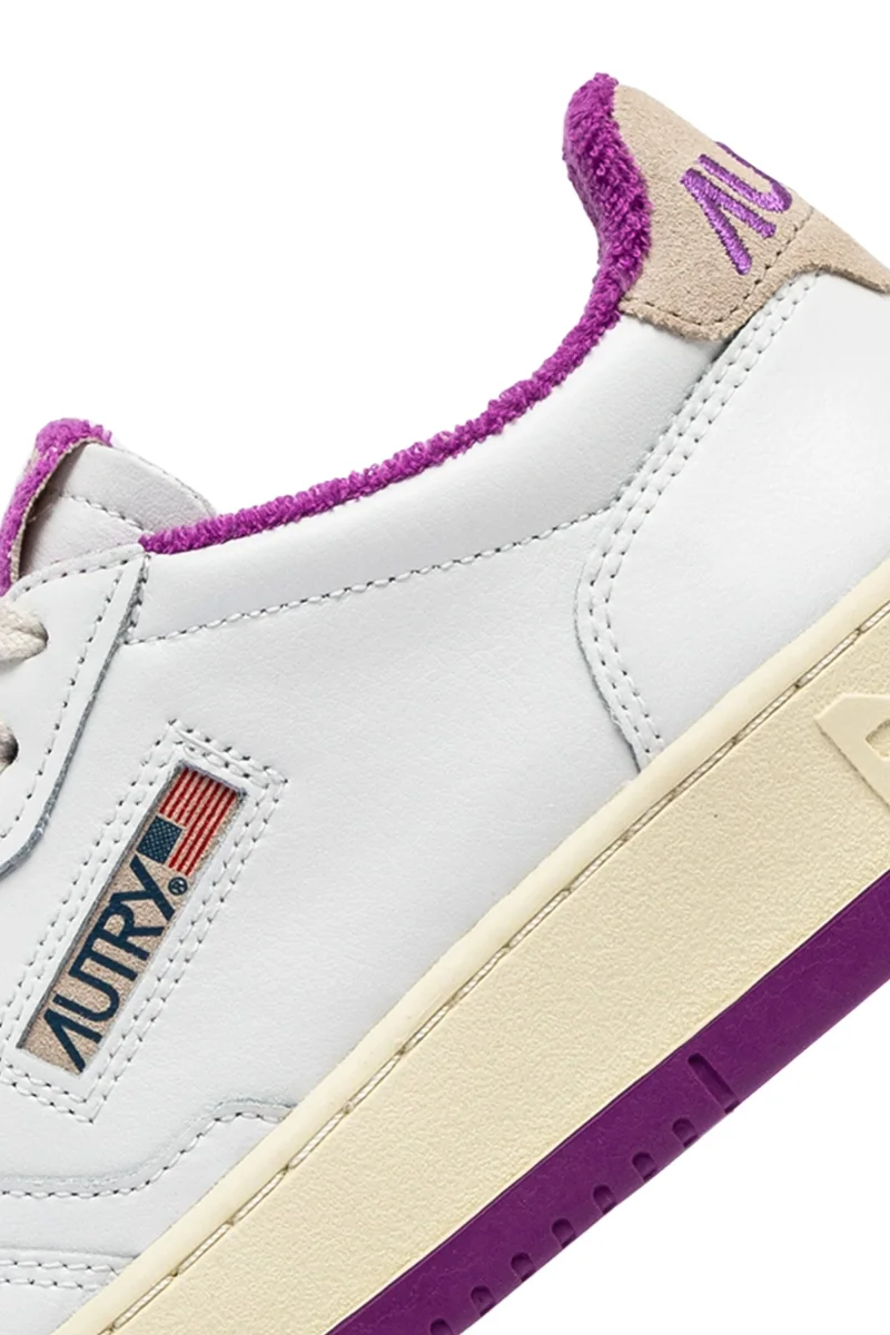 AUTRY - AULW VS04 -Sneakers LOW WOM LEAT - Bianco Viola - immagine 7