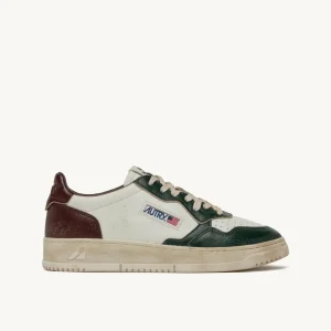 AUTRY - Sneakers - AVLM SV52 - LOW MAN LEAT VINTAGE - Verde Marrone