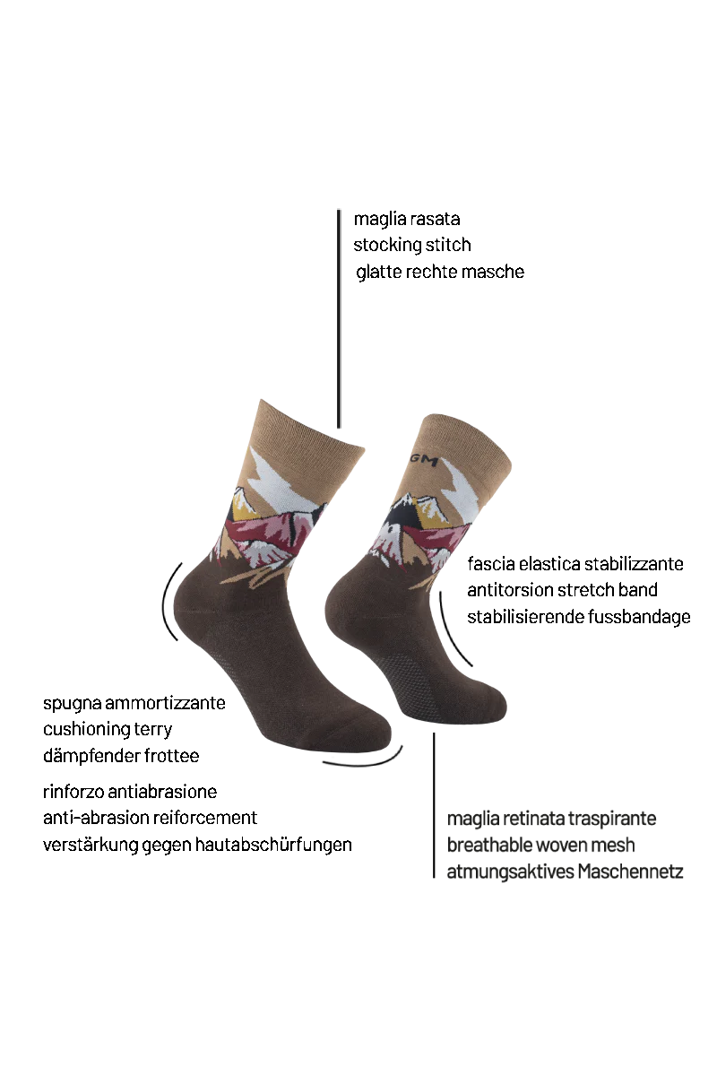 Reactive Berg 6000 | Challenge yourself. Calzini tecnici in cotone biologico pettinato - immagine 3