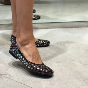 ANNA F  - Ballerina - 1831 - Borchie Bordeaux