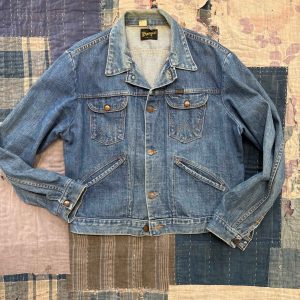Wrangler trucker  “ Black Label “ 70s Made in Usa selvedge