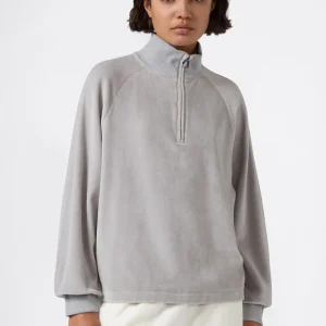 Women's Velour Half Zip Sweatshirt