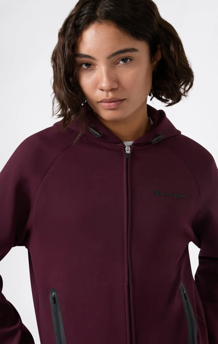 Women’s Full Zip Hoodie Stretch Poly-Cotton Sweatshirt C-Tech - immagine 4