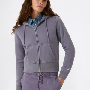 Women's Washed Full Zip Fleece Hoodie Icons