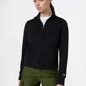 Women’s Lightweight Full Zip Sweatshirt with Tonal Embroidered “C” Logo Icons