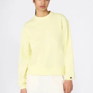 Women’s Lightweight Crewneck Sweatshirt with Tonal Embroidered “C” Logo Icons